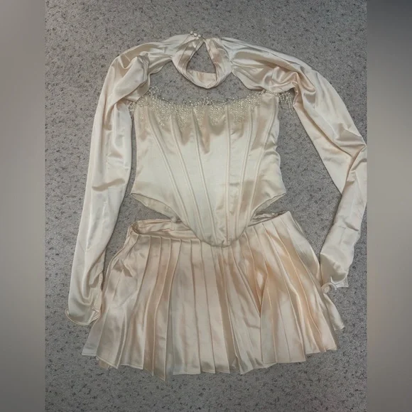 House of CB Ivory Beaded Strapless Corset Top - Picture 4 of 6